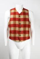 DRIES VAN NOTEN FW 1996 WOOL CHECK WAISTCOAT