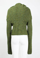 DRIES VAN NOTEN FW 2000 CONVERTIBLE COLLAR KNIT CARDIGAN