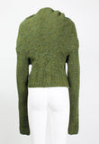 DRIES VAN NOTEN FW 2000 CONVERTIBLE COLLAR KNIT CARDIGAN