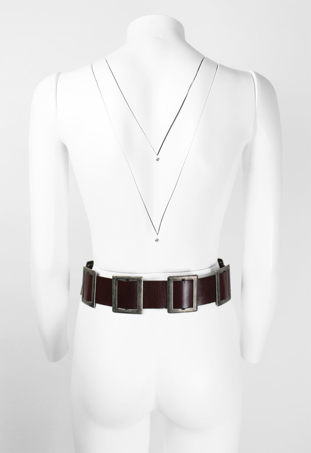 DRIES VAN NOTEN SS 2003 LEATHER MULTI BUCKLE BELT