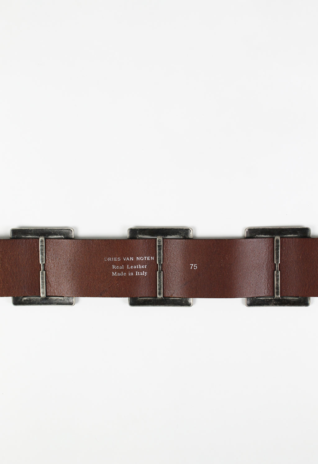 DRIES VAN NOTEN SS 2003 LEATHER MULTI BUCKLE BELT