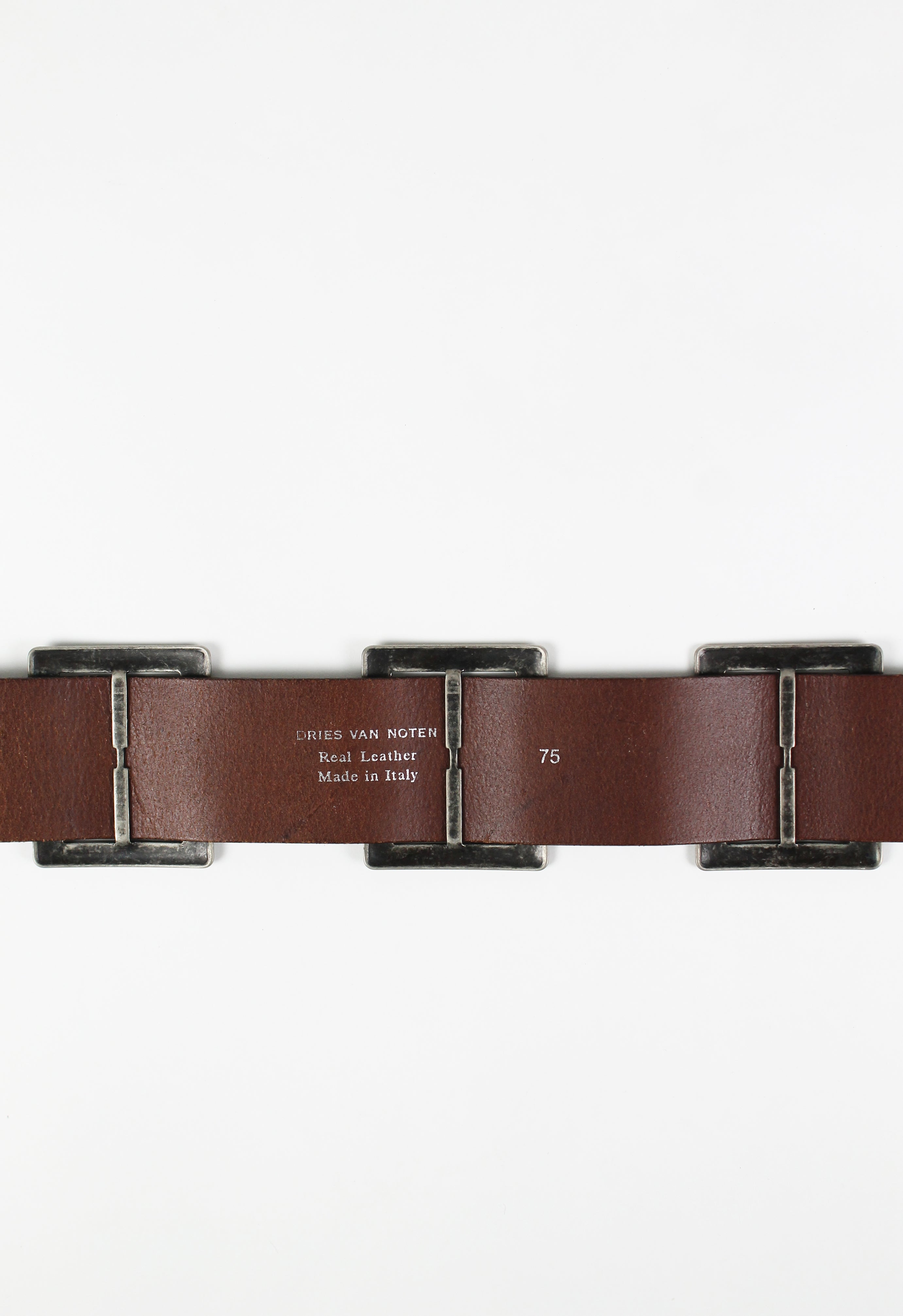 DRIES VAN NOTEN SS 2003 LEATHER MULTI BUCKLE BELT
