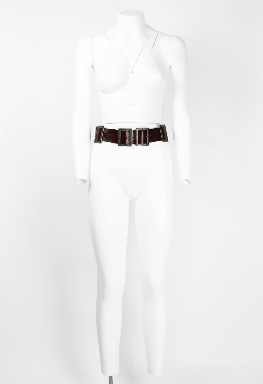 DRIES VAN NOTEN SS 2003 LEATHER MULTI BUCKLE BELT