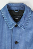 COMME DES GARCONS HOMME 2004 BLUE DYED LEATHER JACKET