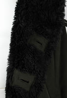 ISSEY MIYAKE MEN FW 2003 FUR TRIM HOODED COAT