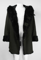 ISSEY MIYAKE MEN FW 2003 FUR TRIM HOODED COAT