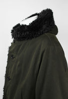 ISSEY MIYAKE MEN FW 2003 FUR TRIM HOODED COAT