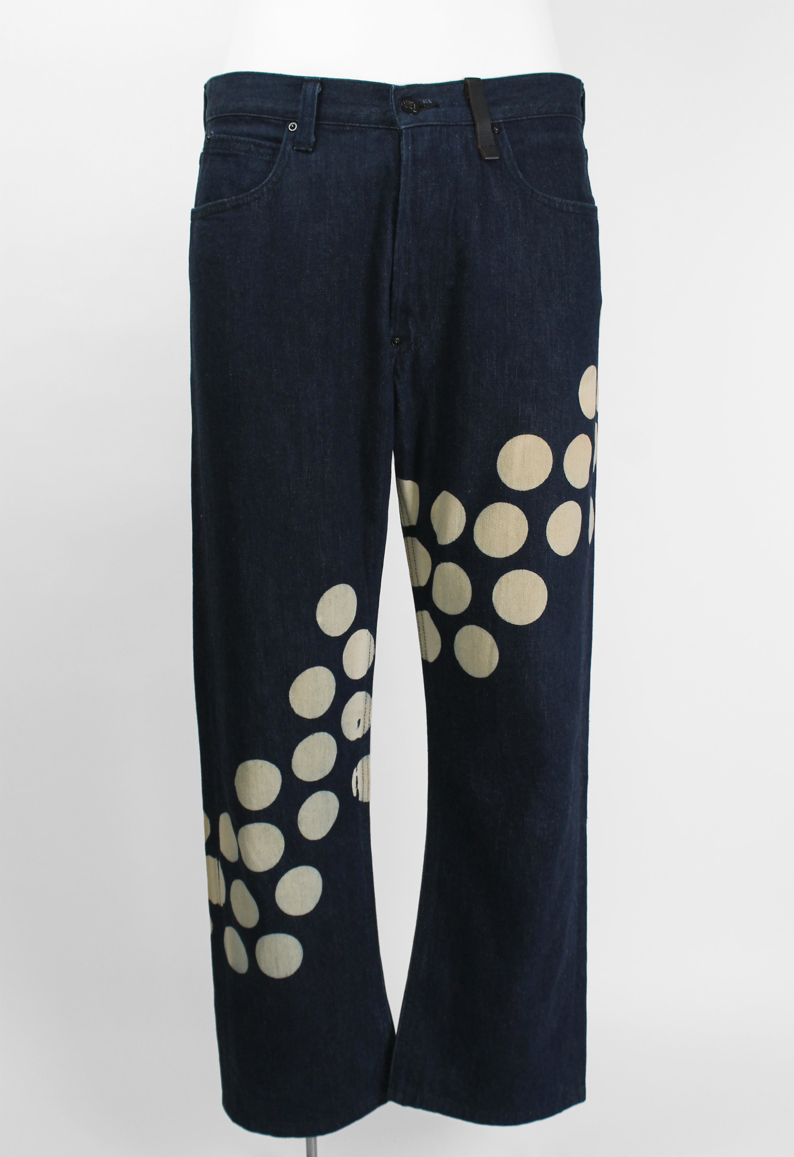 2004 ISSEY MIYAKE MEN x LEE BLEACH DOT DENIM PANTS ARCHIVE