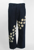 ISSEY MIYAKE MEN X LEE SS 2004 BLEACH DOT DENIM JEANS