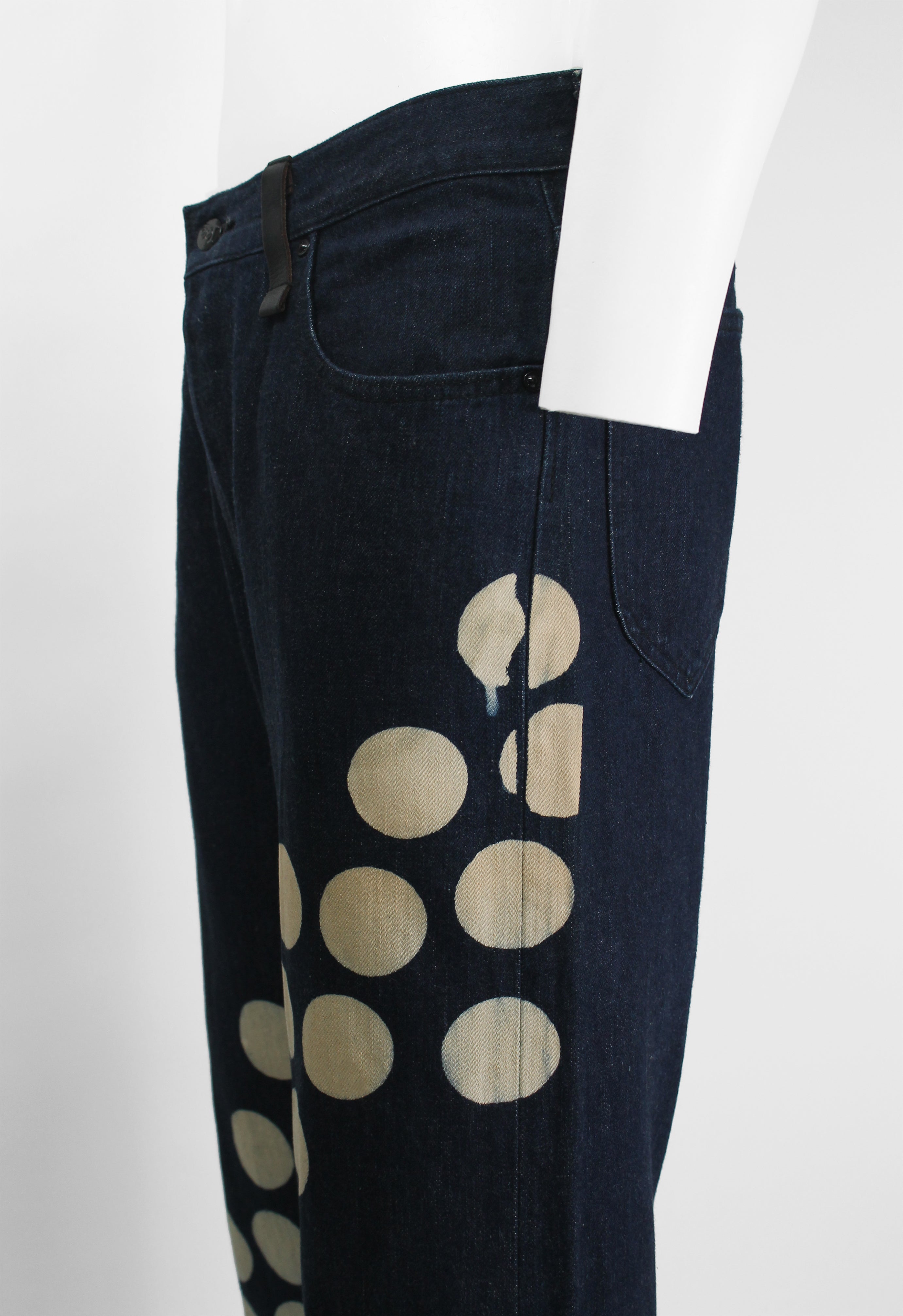 ISSEY MIYAKE X LEE SS 2004 BLEACH DOT DENIM JEANS – THE 543