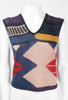 ISSEY MIYAKE SS 1981 PATTERNED LINEN VEST