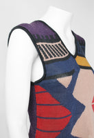 ISSEY MIYAKE SS 1981 PATTERNED LINEN VEST