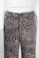 ISSEY MIYAKE FW 1998 FUZZY IRIDESCENT LEOPARD TROUSERS