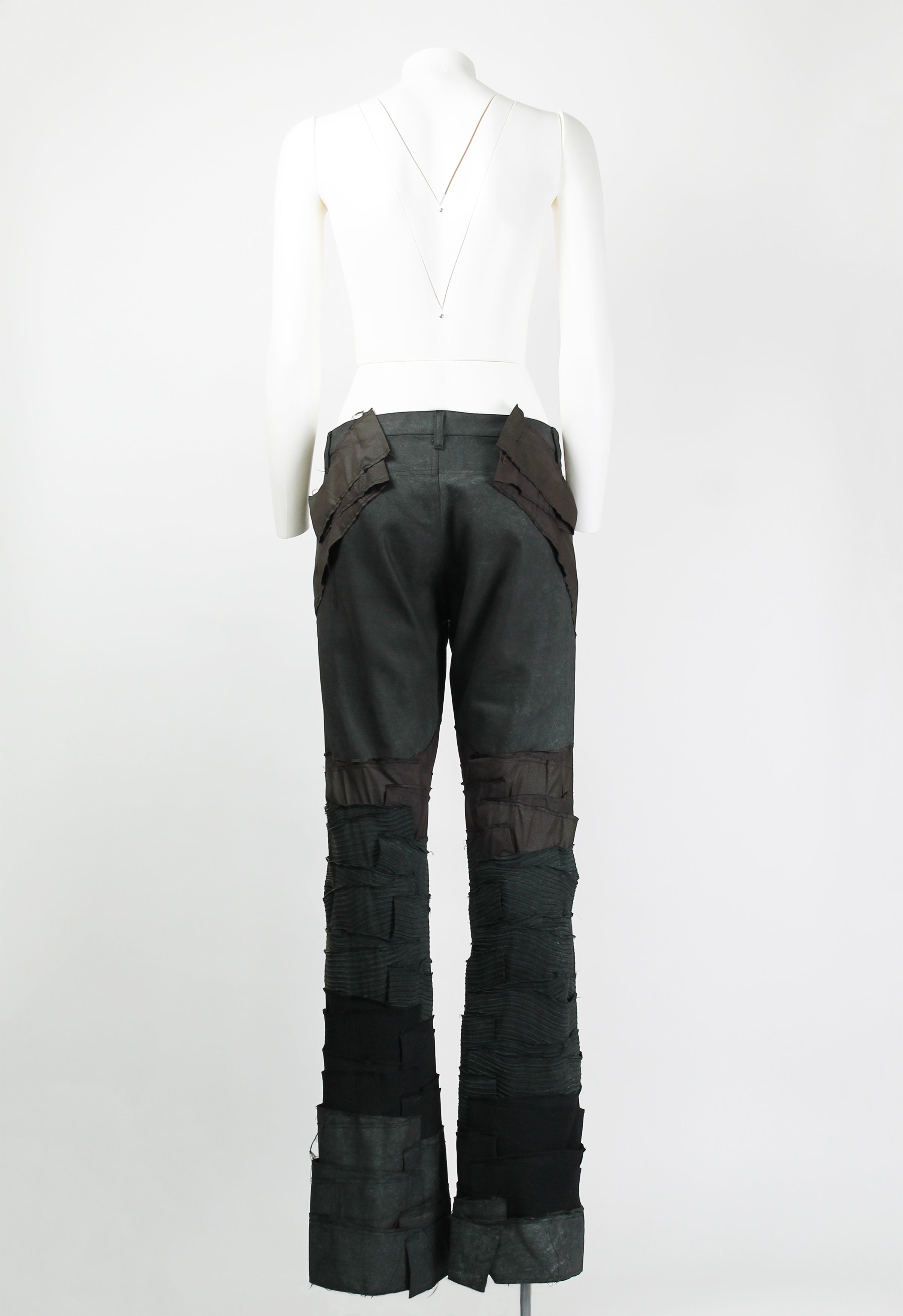 ISSEY MIYAKE FW 2002 GLITTER PATCHWORK TROUSERS