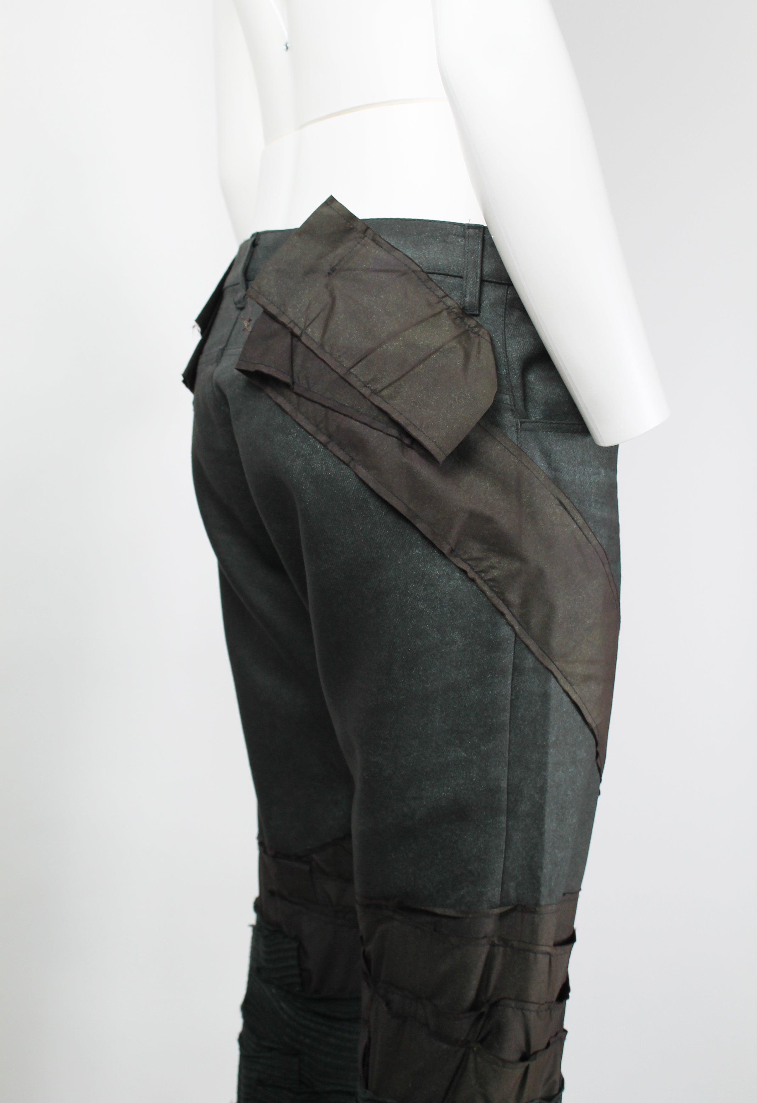 ISSEY MIYAKE FW 2002 GLITTER PATCHWORK TROUSERS