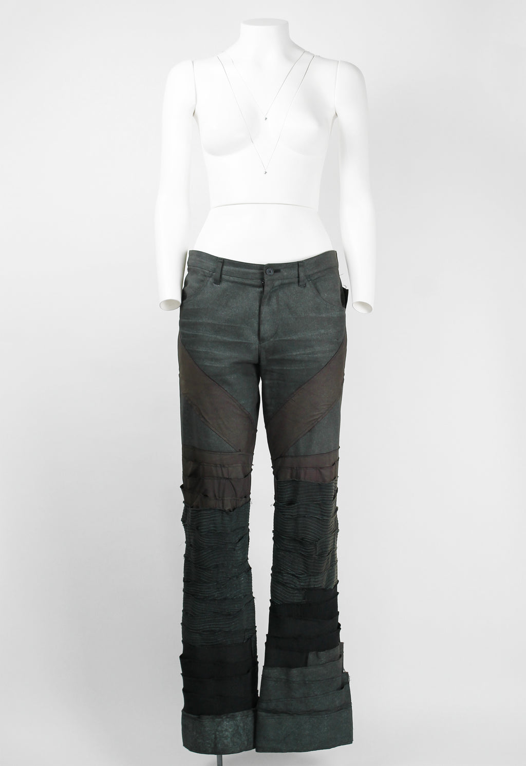 ISSEY MIYAKE FW 2002 GLITTER PATCHWORK TROUSERS