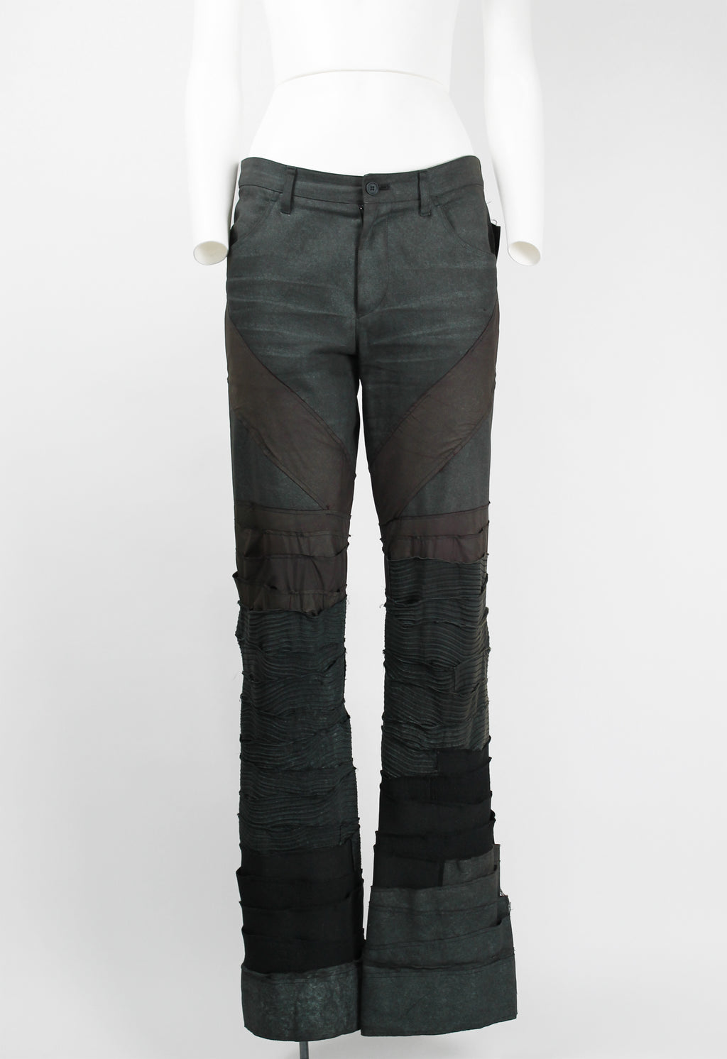 ISSEY MIYAKE FW 2002 GLITTER PATCHWORK TROUSERS