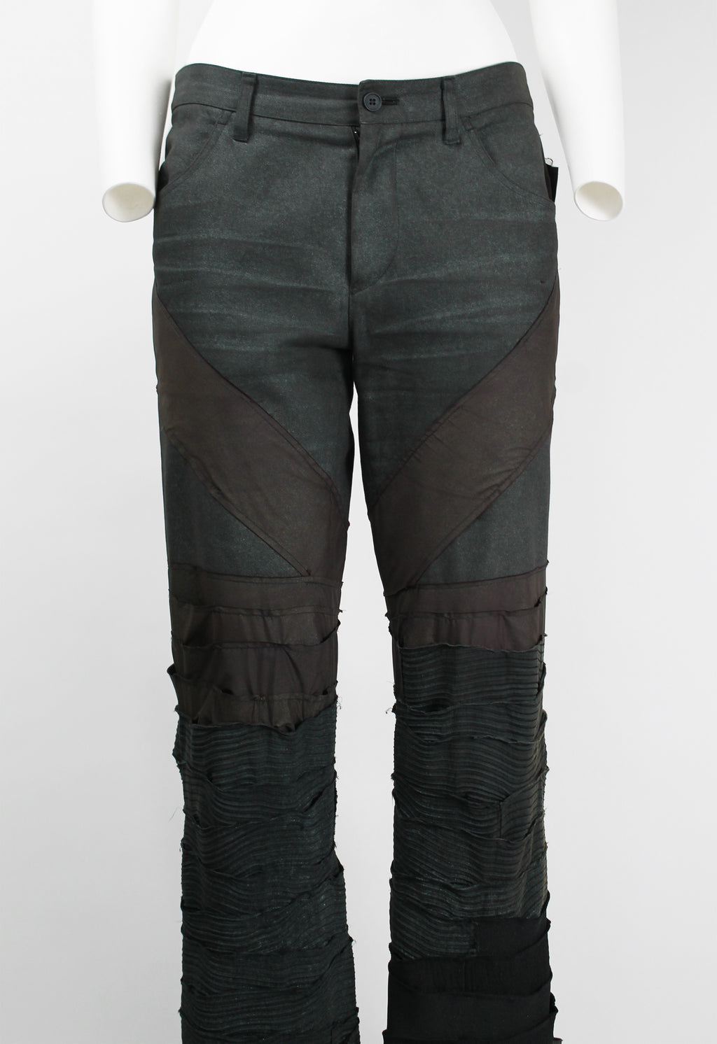 ISSEY MIYAKE FW 2002 GLITTER PATCHWORK TROUSERS
