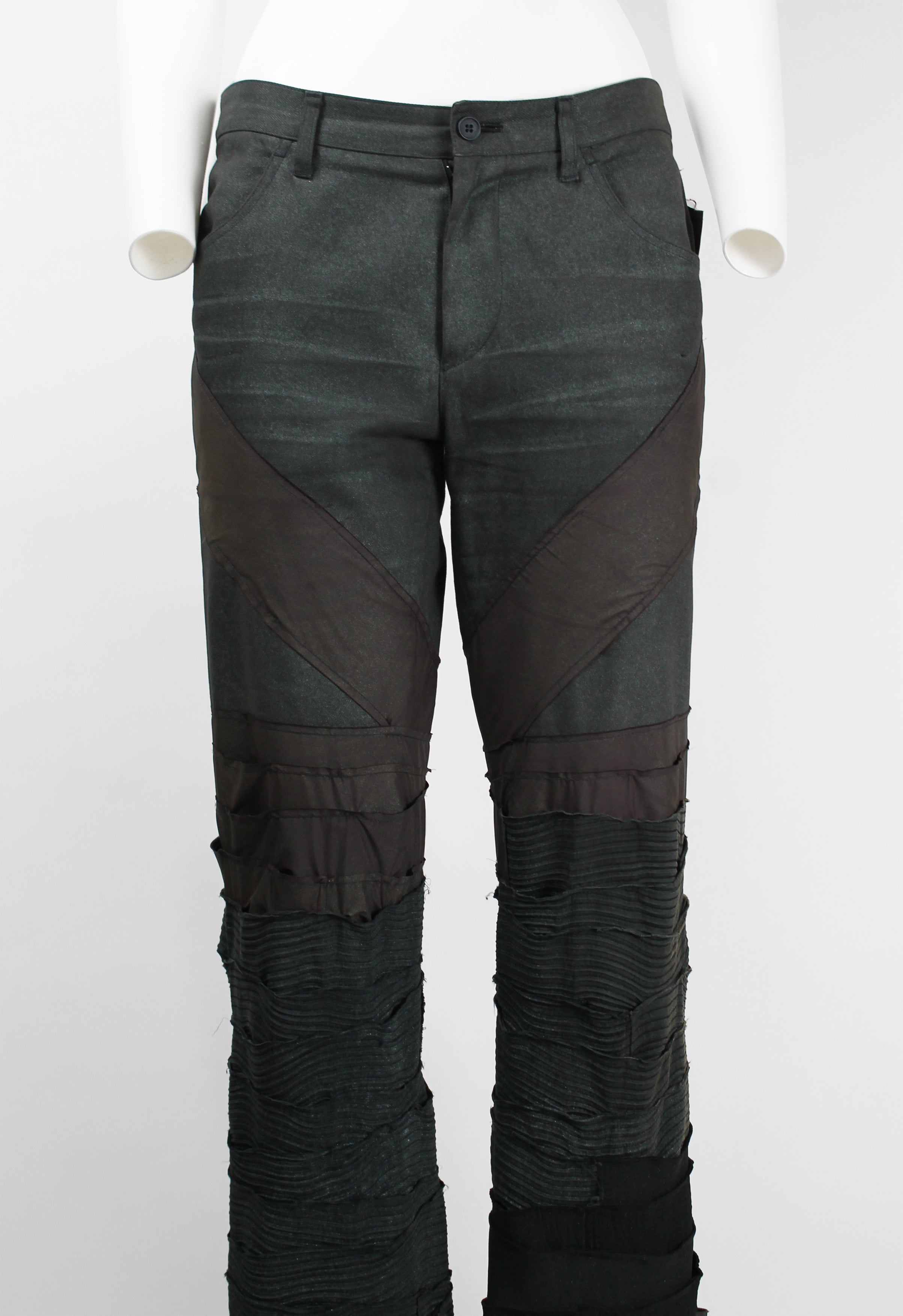 ISSEY MIYAKE FW 2002 GLITTER PATCHWORK TROUSERS