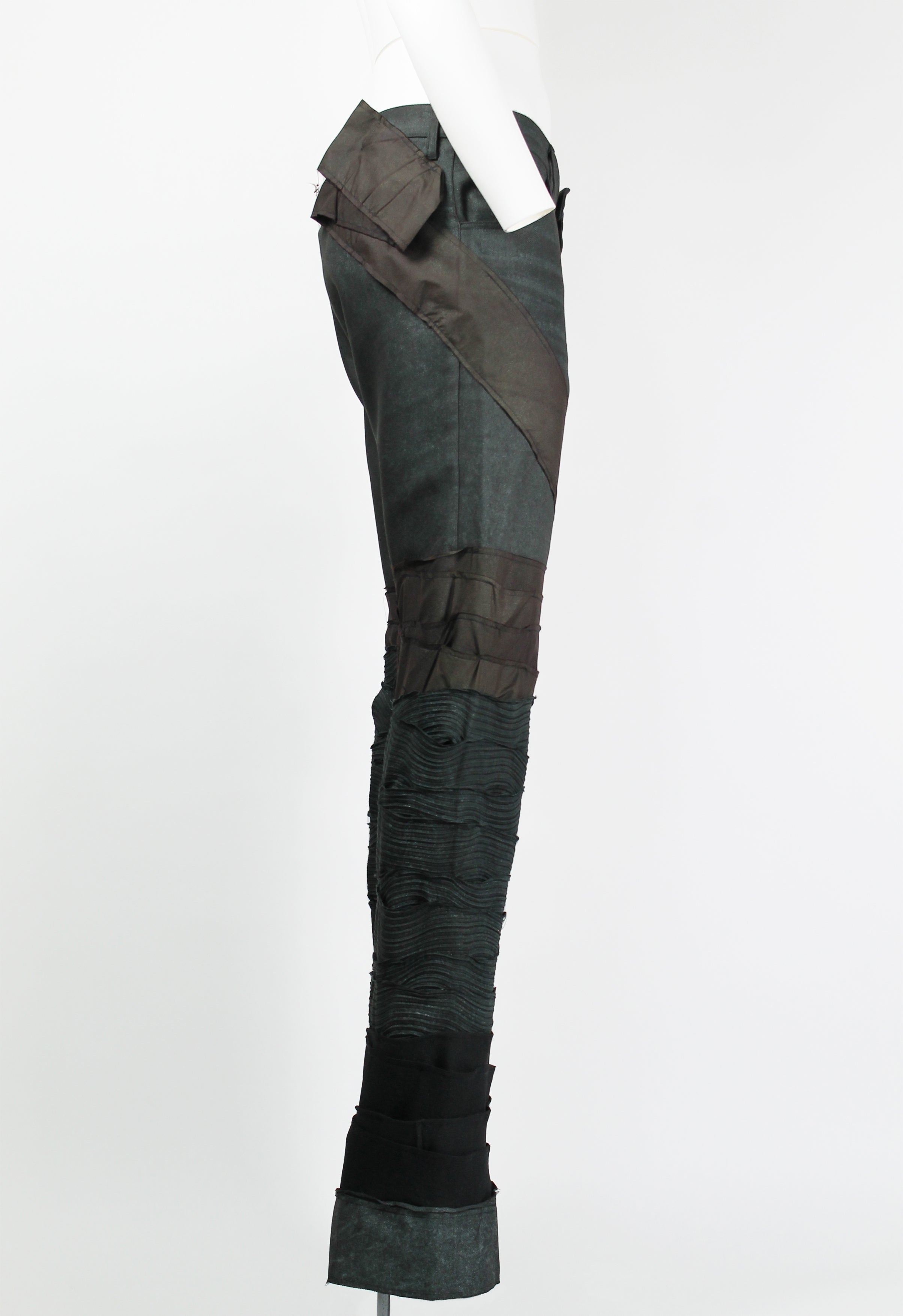 ISSEY MIYAKE FW 2002 GLITTER PATCHWORK TROUSERS