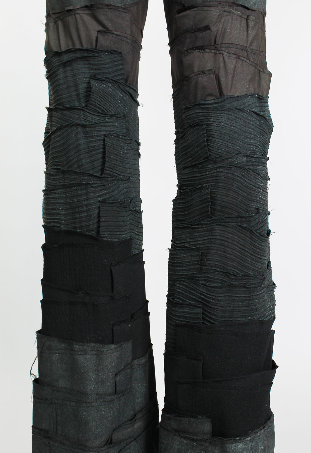 ISSEY MIYAKE FW 2002 GLITTER PATCHWORK TROUSERS