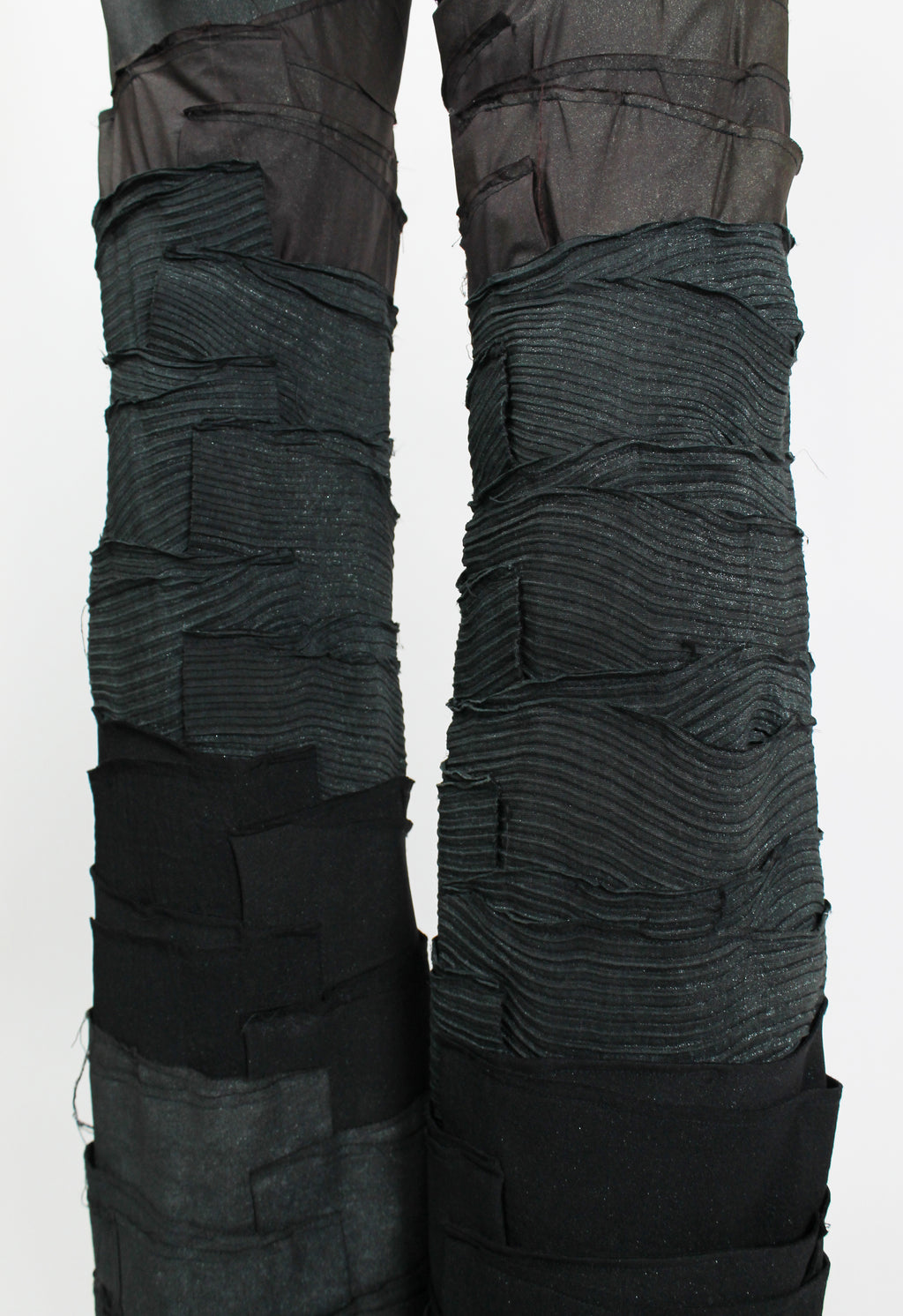 ISSEY MIYAKE FW 2002 GLITTER PATCHWORK TROUSERS