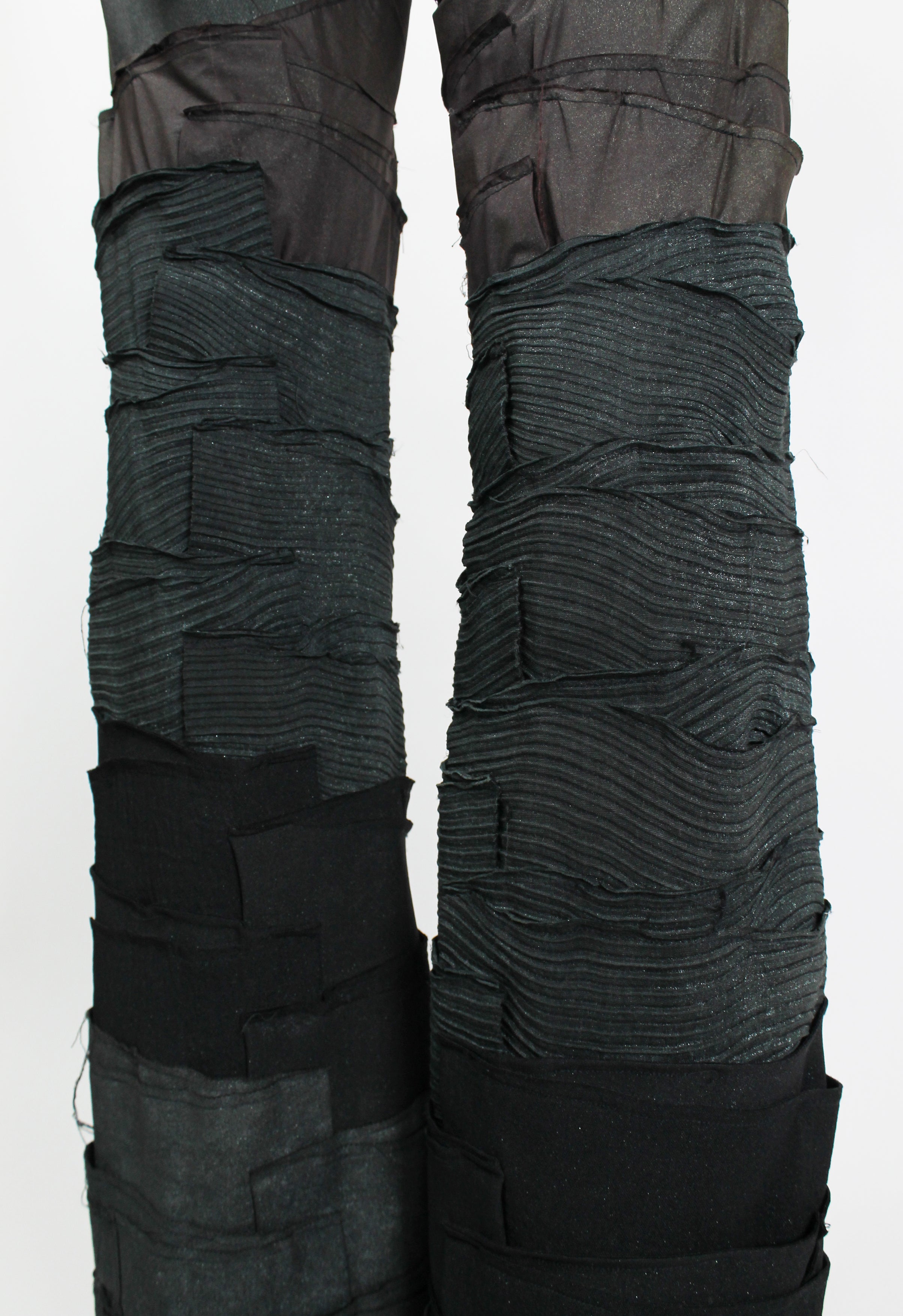 ISSEY MIYAKE FW 2002 GLITTER PATCHWORK TROUSERS