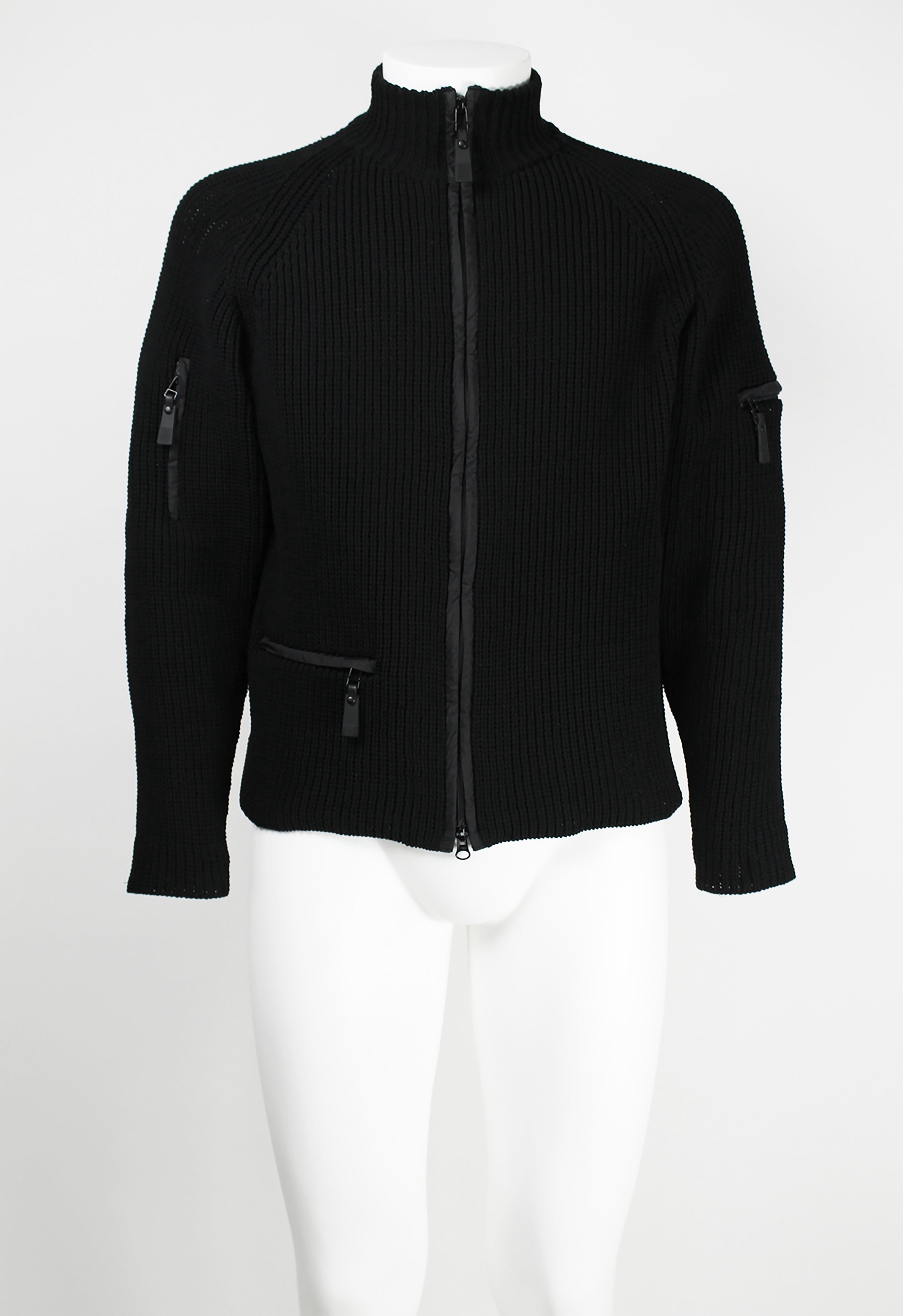 ISSEY MIYAKE MEN FW 2000 TECHNICAL MULTI-POCKET KNIT ZIP-UP ISSEY MIYAKE MEN FW 2000 TECHNICAL MULTI-POCKET KNIT ZIP-UP