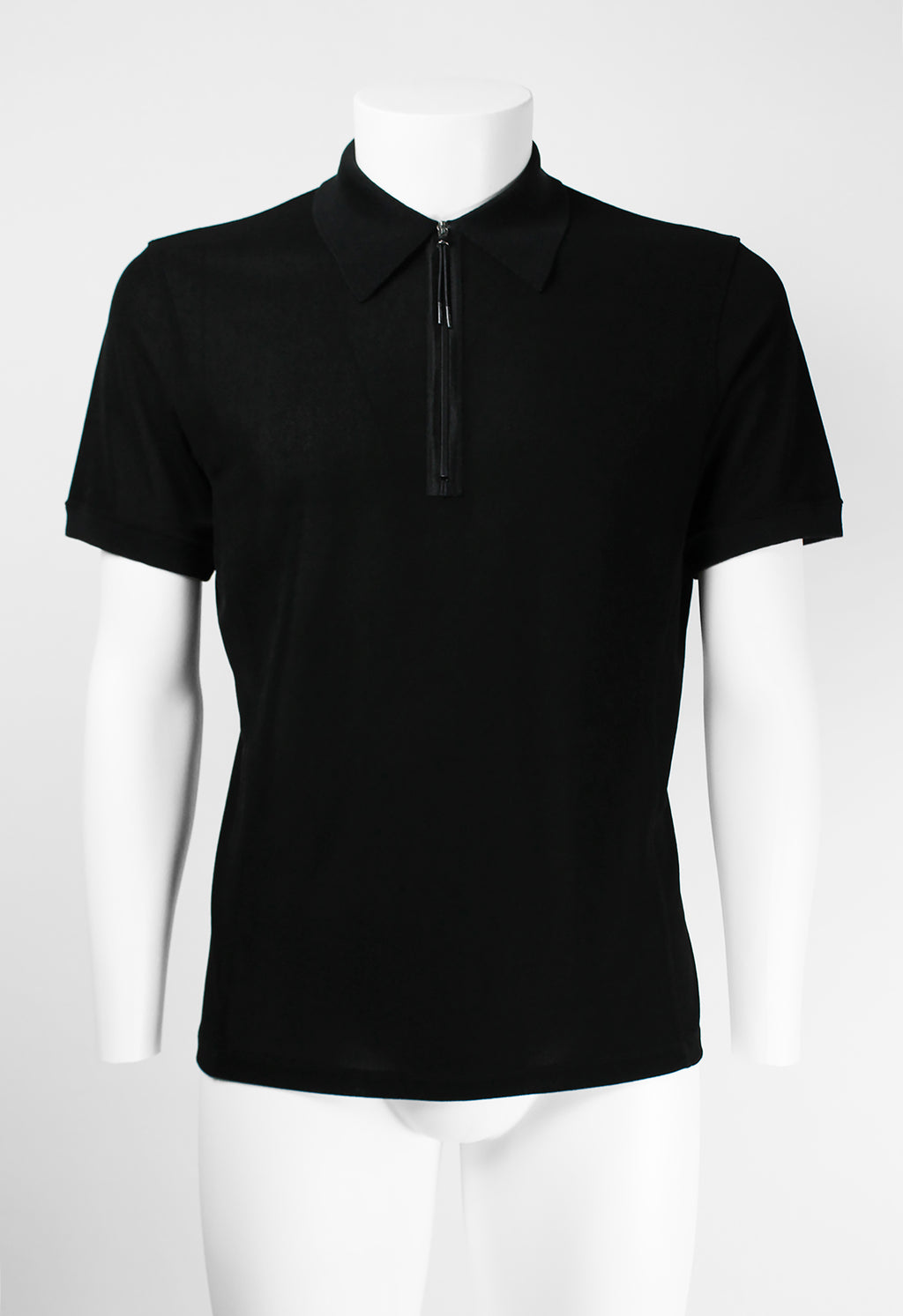 ISSEY MIYAKE MEN SS 1998 SEMI-SHEER ZIP-UP POLO