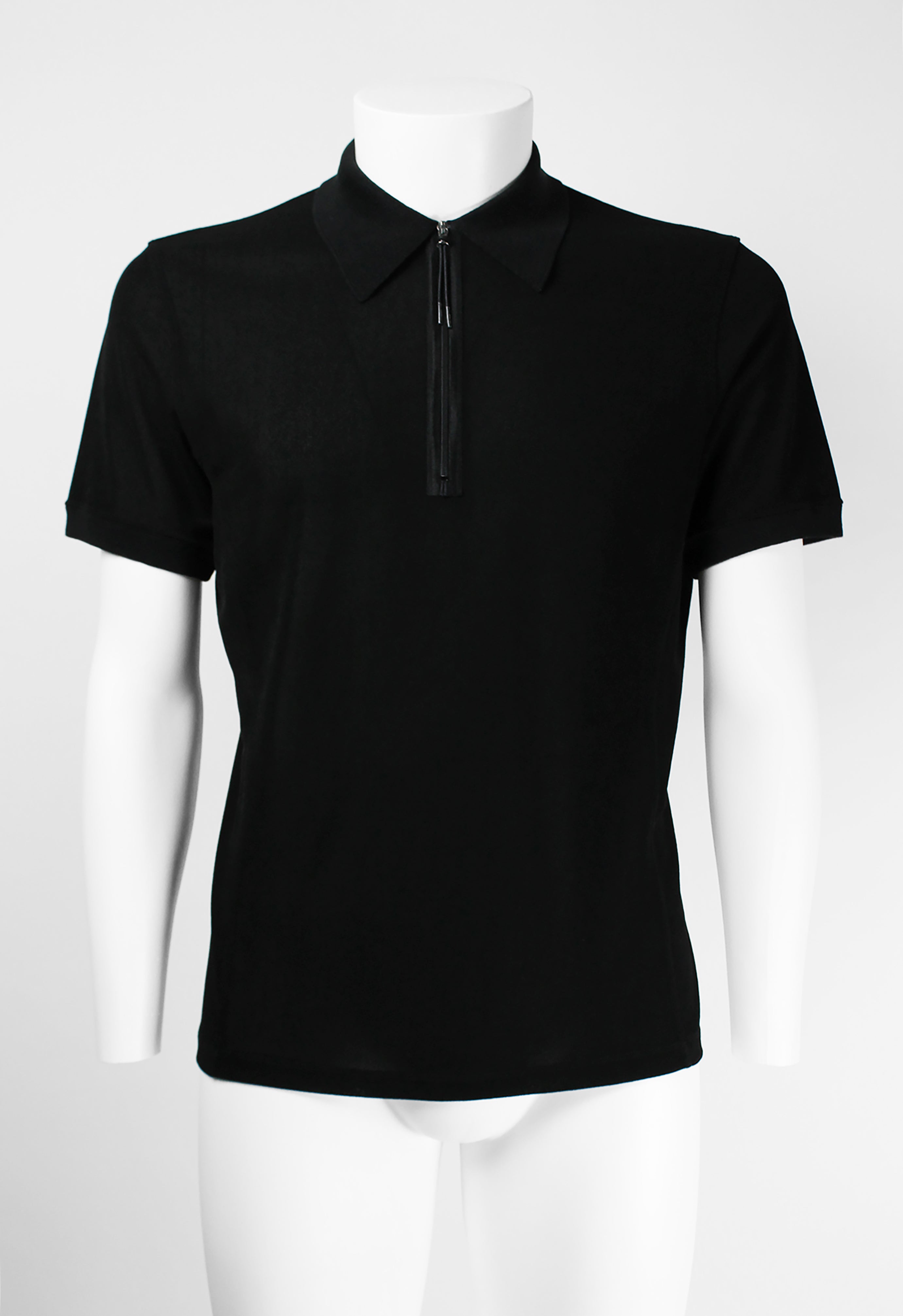 ISSEY MIYAKE MEN SS 1998 SEMI-SHEER ZIP-UP POLO