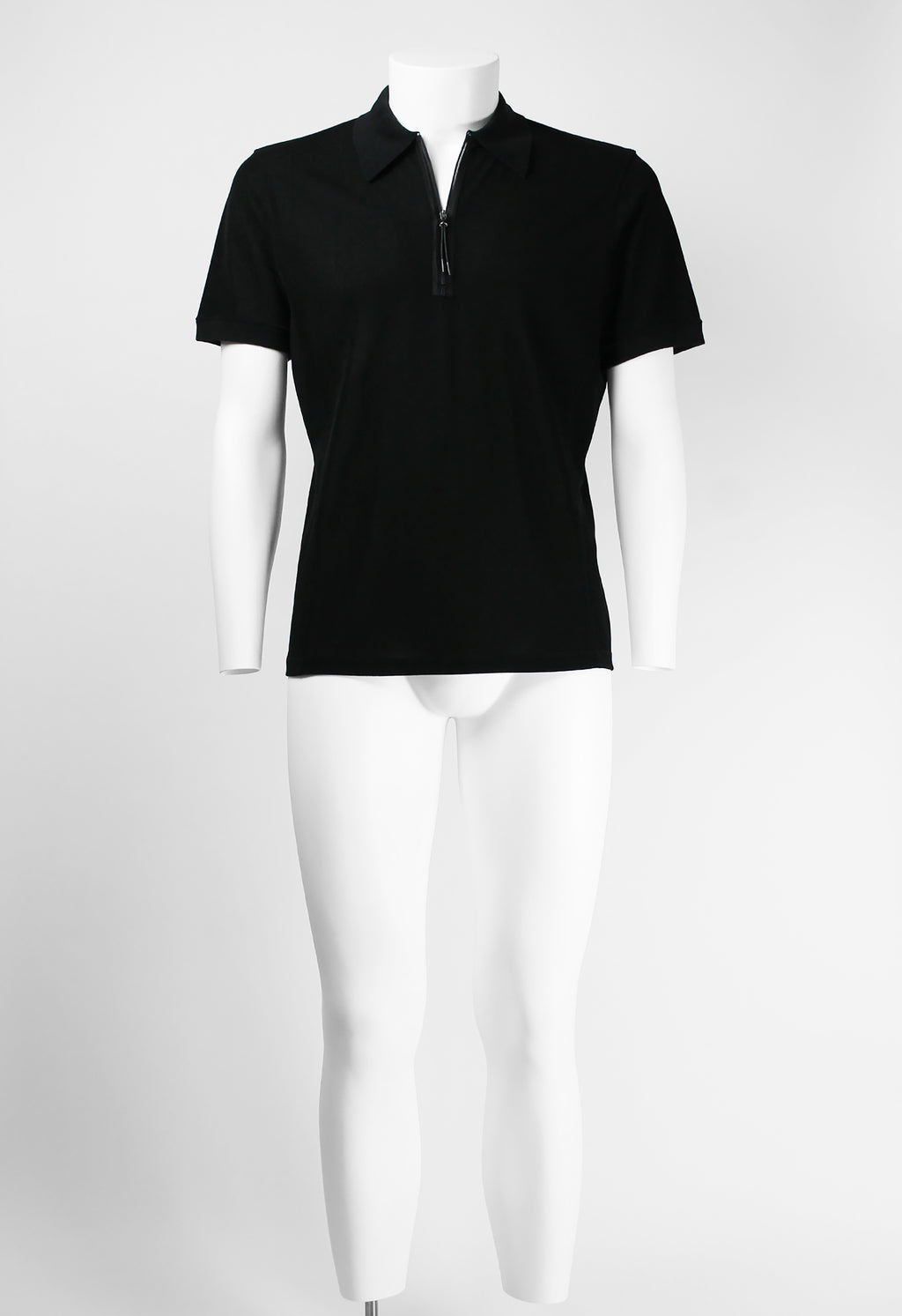 ISSEY MIYAKE MEN SS 1998 SEMI-SHEER ZIP-UP POLO