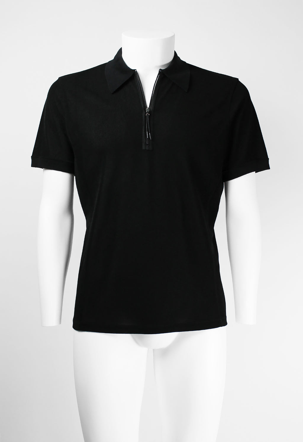 ISSEY MIYAKE MEN SS 1998 SEMI-SHEER ZIP-UP POLO