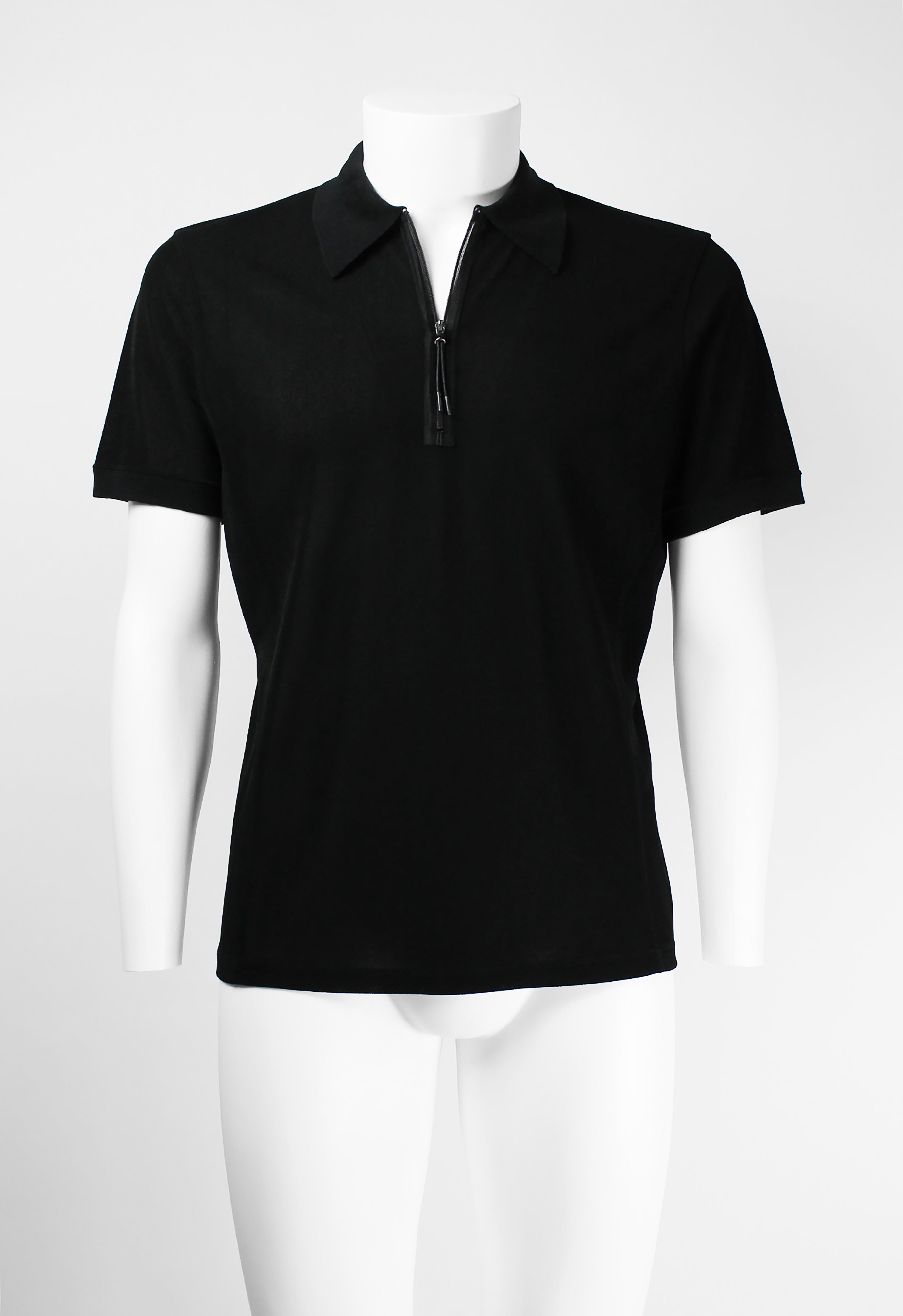 ISSEY MIYAKE MEN SS 1998 SEMI-SHEER ZIP-UP POLO