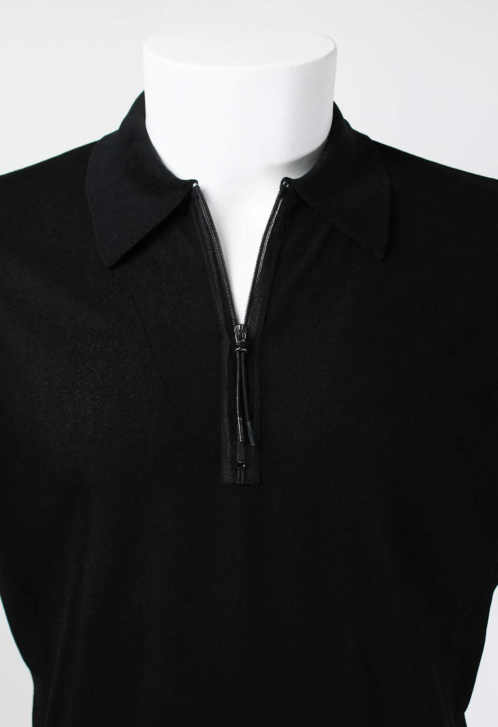 ISSEY MIYAKE MEN SS 1998 SEMI-SHEER ZIP-UP POLO
