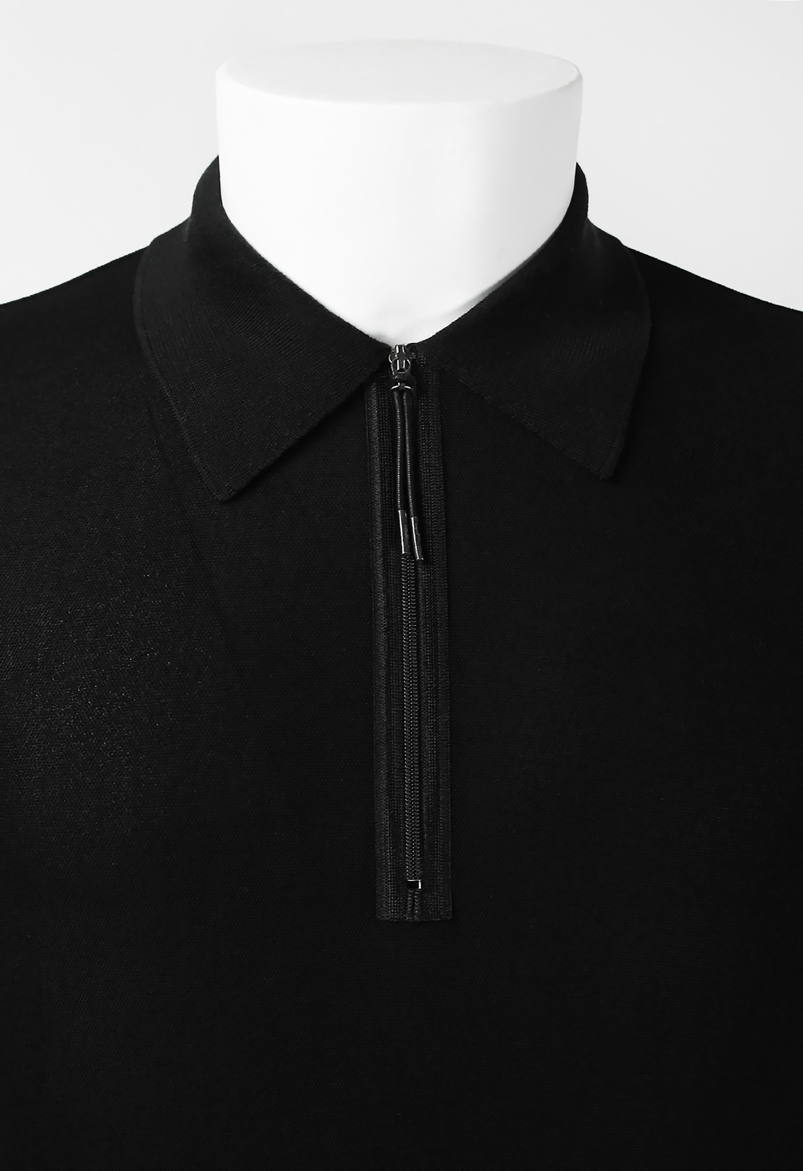 ISSEY MIYAKE MEN SS 1998 SEMI-SHEER ZIP-UP POLO