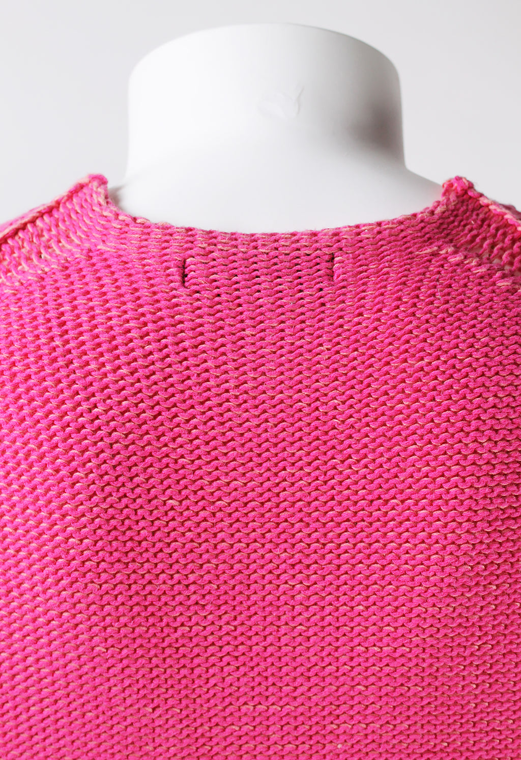 ISSEY MIYAKE MEN SS 2001 TWO-TONE PINK KNITTED VEST
