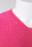 ISSEY MIYAKE MEN SS 2001 TWO-TONE PINK KNITTED VEST