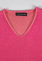 ISSEY MIYAKE MEN SS 2001 TWO-TONE PINK KNITTED VEST