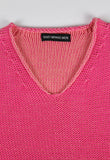 ISSEY MIYAKE MEN SS 2001 TWO-TONE PINK KNITTED VEST