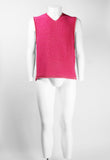 ISSEY MIYAKE MEN SS 2001 TWO-TONE PINK KNITTED VEST