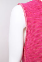 ISSEY MIYAKE MEN SS 2001 TWO-TONE PINK KNITTED VEST