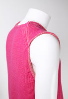 ISSEY MIYAKE MEN SS 2001 TWO-TONE PINK KNITTED VEST