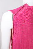 ISSEY MIYAKE MEN SS 2001 TWO-TONE PINK KNITTED VEST