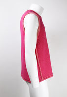 ISSEY MIYAKE MEN SS 2001 TWO-TONE PINK KNITTED VEST