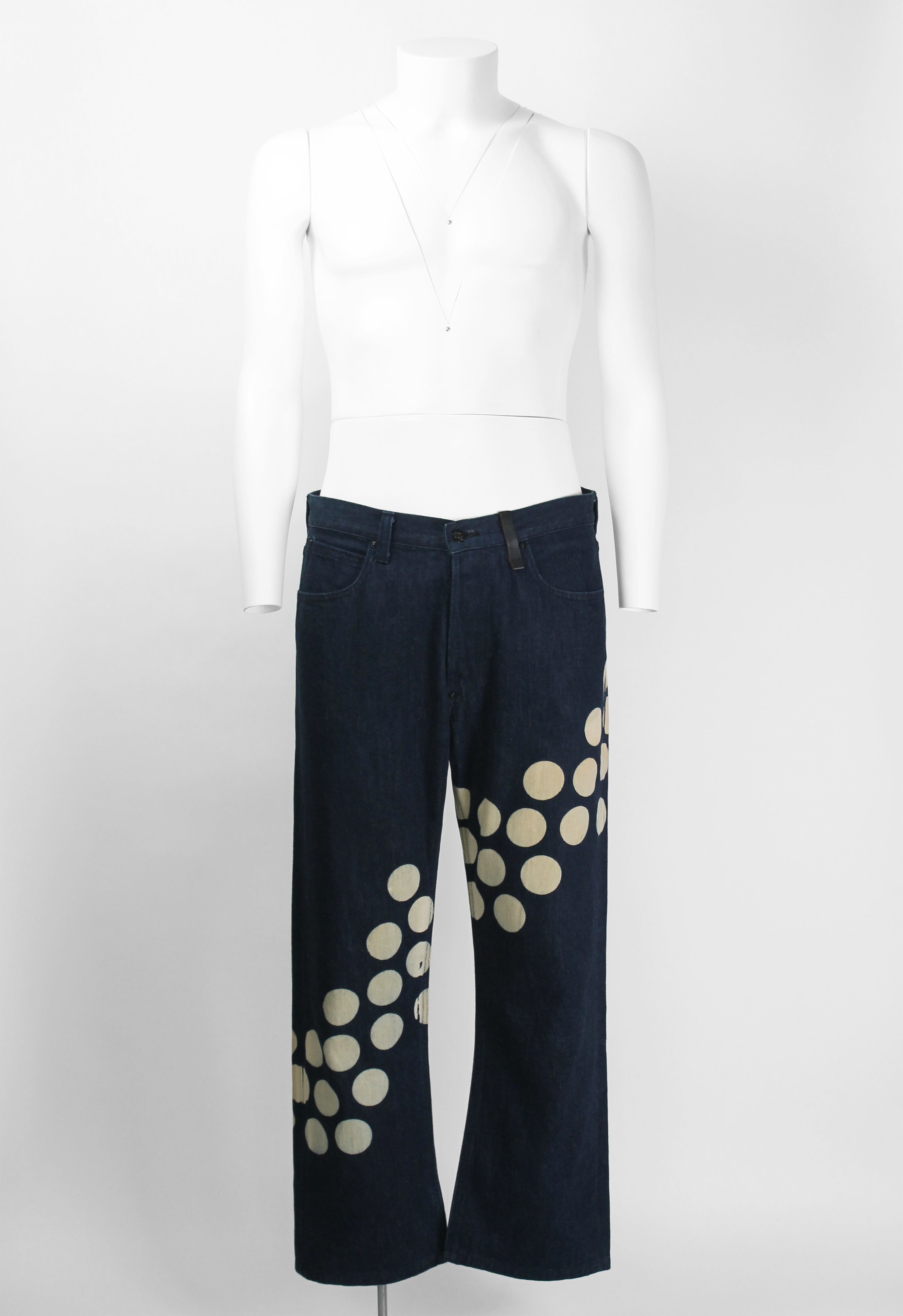 ISSEY MIYAKE X LEE SS 2004 BLEACH DOT DENIM JEANS – THE 543