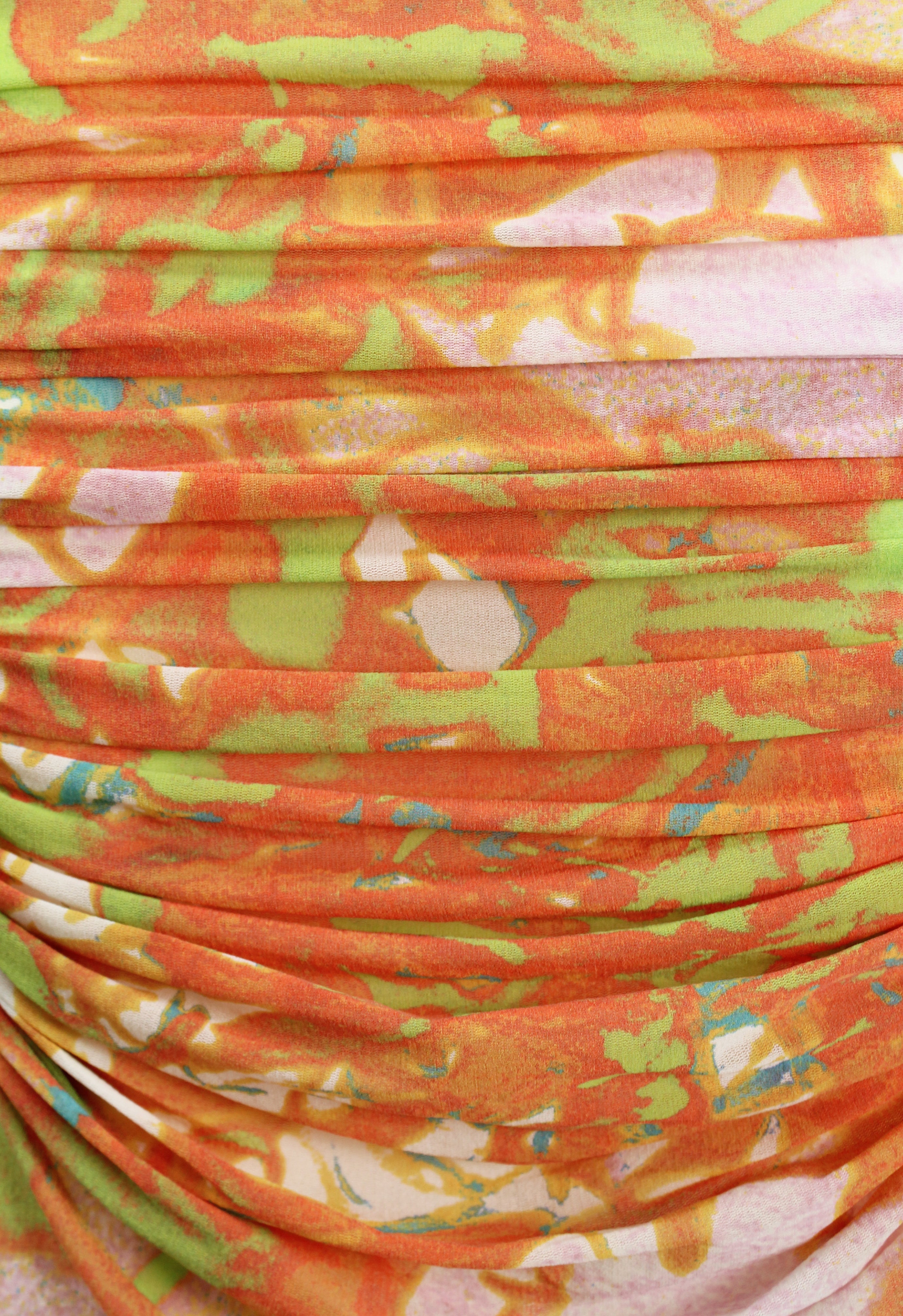 ISSEY MIYAKE SS 2002 MULTICOLOURED RUCHED SKIRT