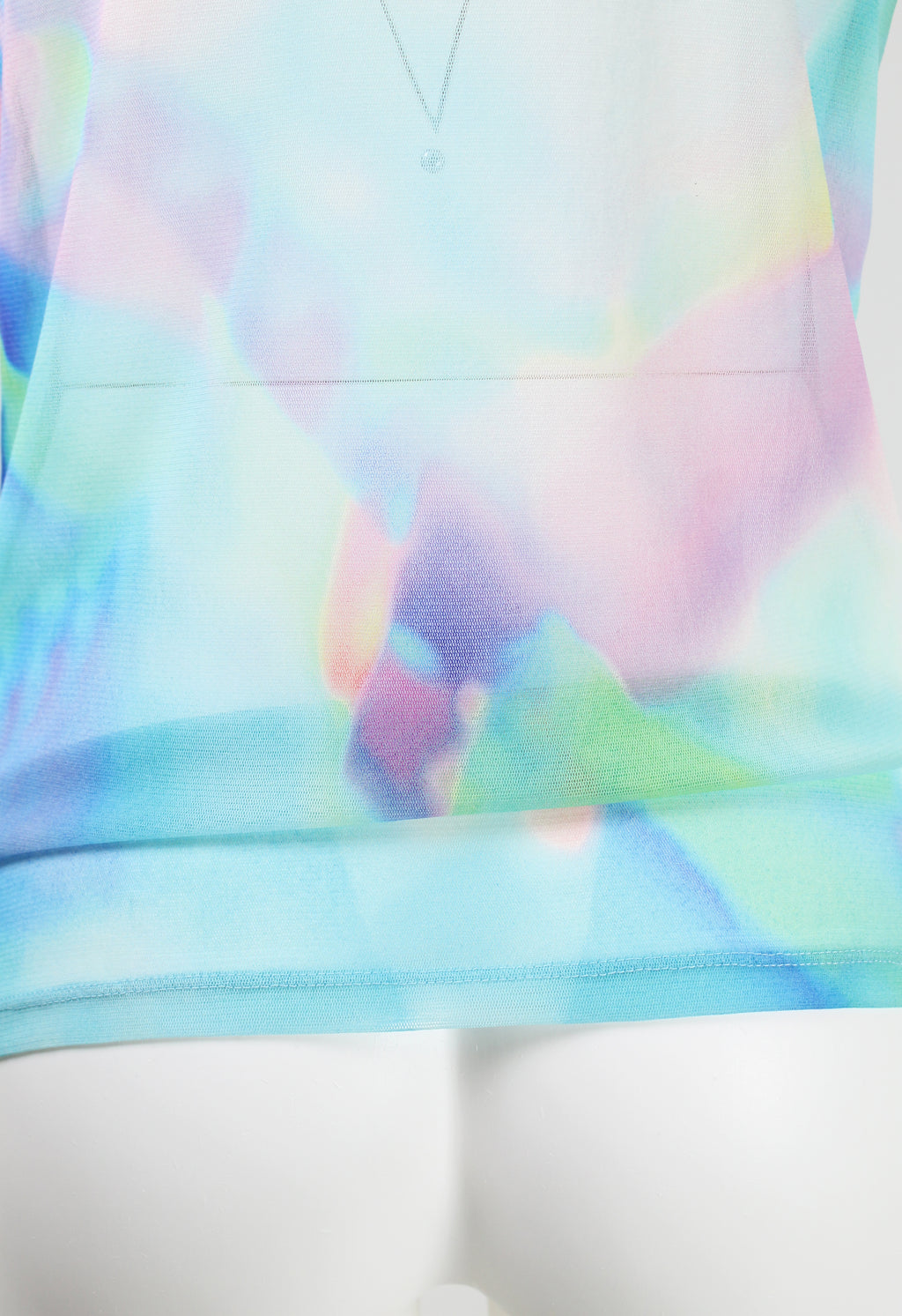 ISSEY MIYAKE SS 2002 MULTICOLOURED DOUBLE LAYERED MESH TOP