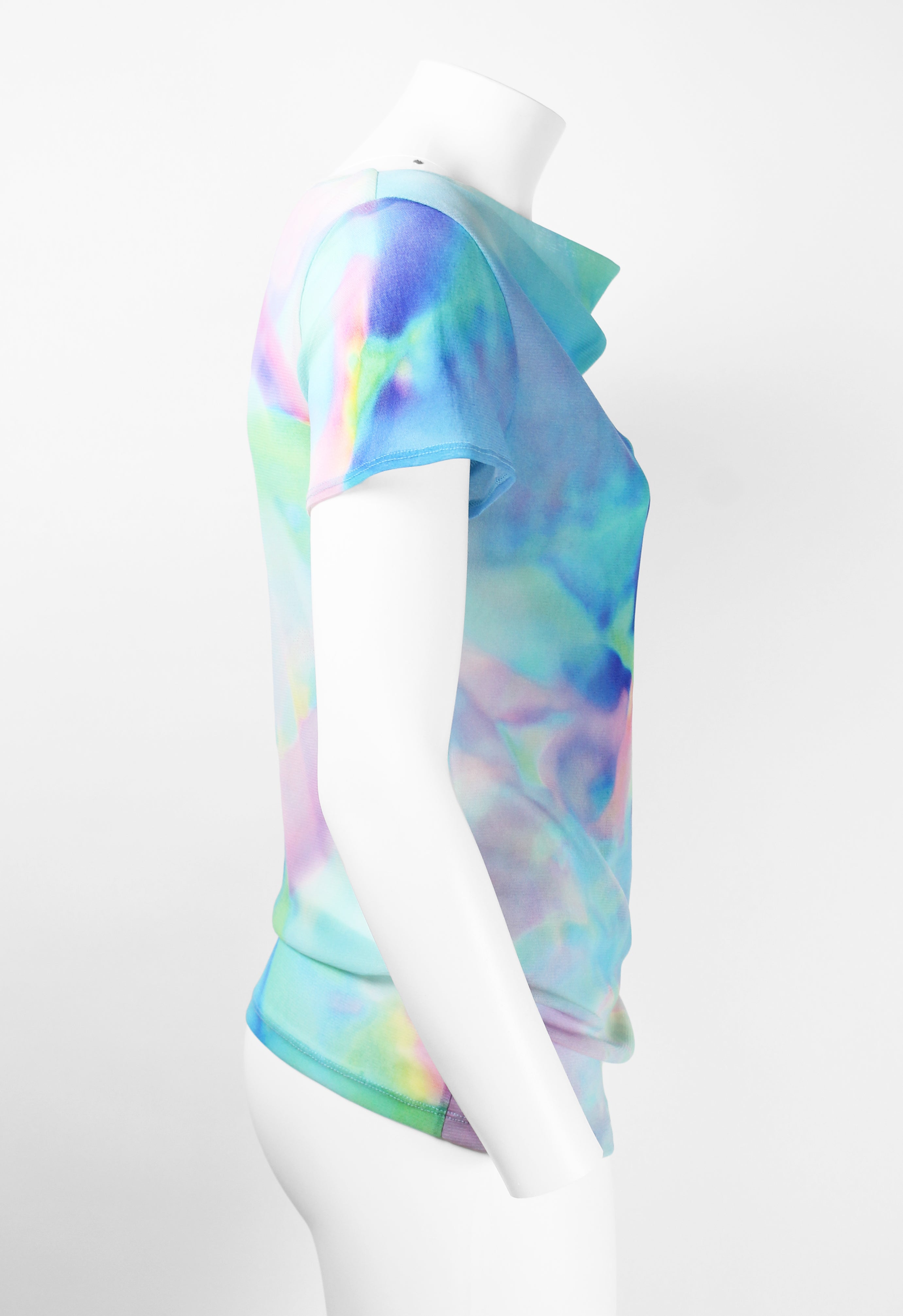 ISSEY MIYAKE SS 2002 MULTICOLOURED DOUBLE LAYERED MESH TOP