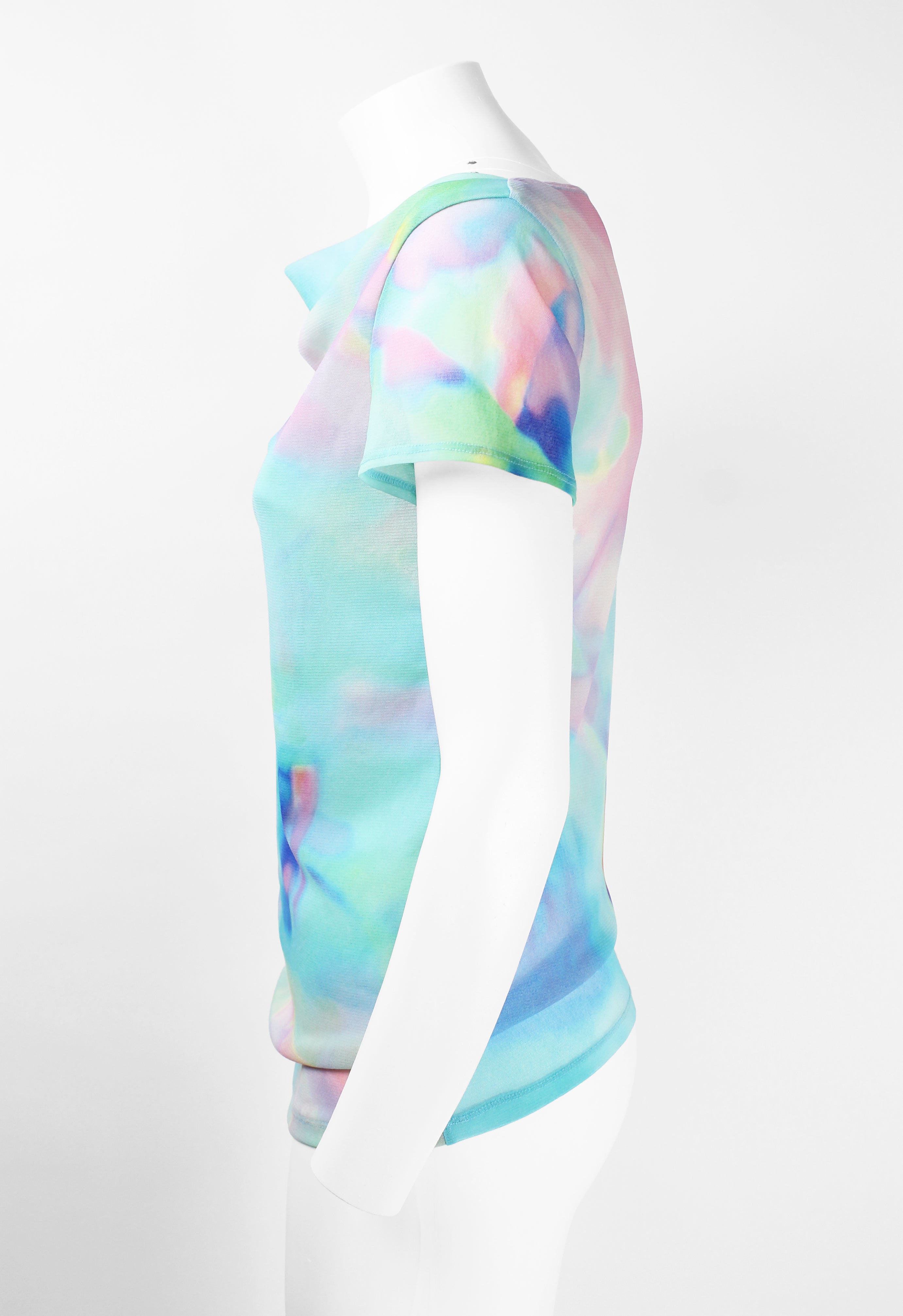 ISSEY MIYAKE SS 2002 MULTICOLOURED DOUBLE LAYERED MESH TOP