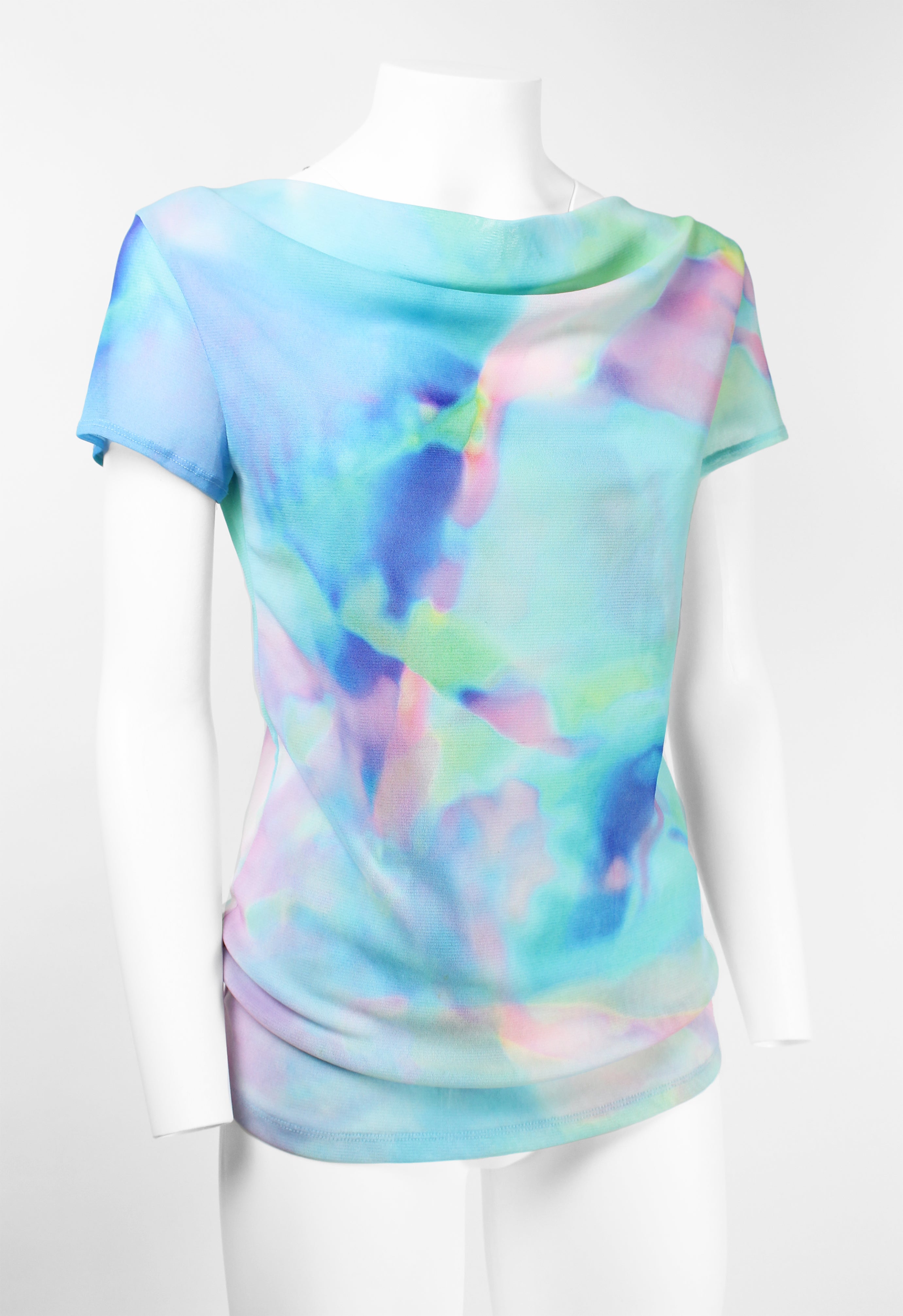 ISSEY MIYAKE SS 2002 MULTICOLOURED DOUBLE LAYERED MESH TOP